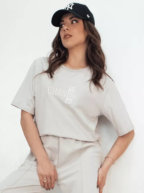 Moteriškas šviesia pilkas sportinis komplektas Change