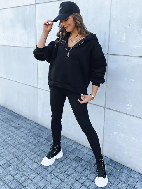 Trijų dalių moteriškas juodas komplektas Kemy