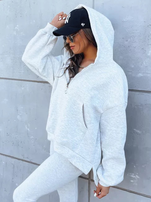 Trijų dalių moteriškas pilkas komplektas Kemy