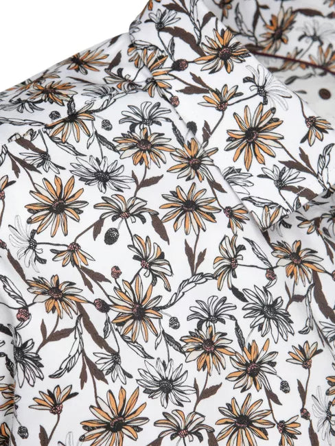 Vyriški gėlėti rusvi marškiniai Stifer