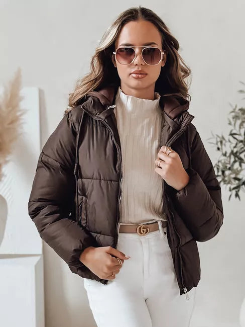 Moteriška ruda žieminė striukė Glam