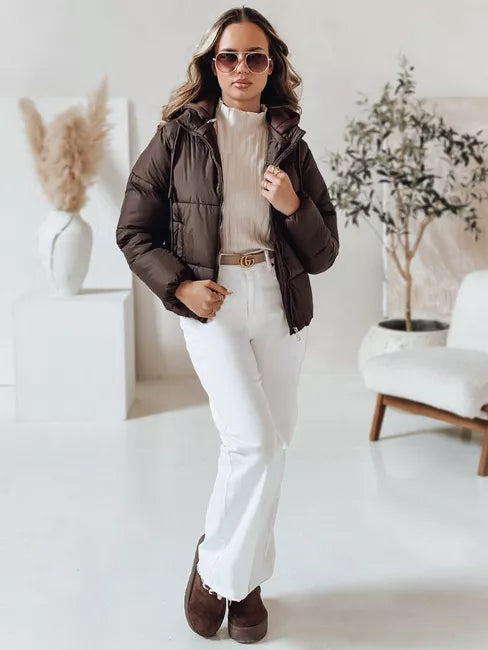 Moteriška ruda žieminė striukė Glam