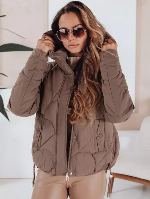 Moteriška žieminė rudos spalvos striukė Silma