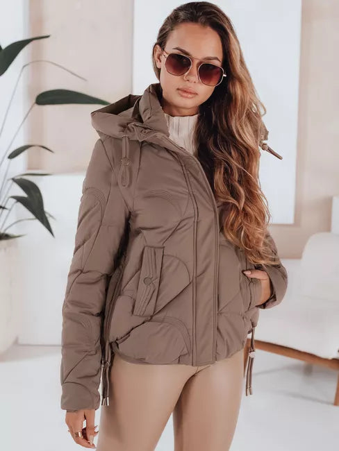 Moteriška žieminė rudos spalvos striukė Silma