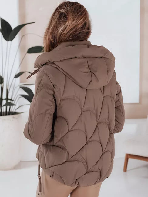 Moteriška žieminė rudos spalvos striukė Silma