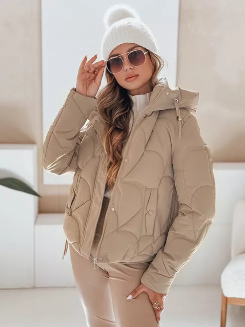 Moteriška žieminė rusvos spalvos striukė Silma