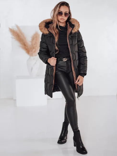 Moteriška žieminė juodos spalvos striukė Varel