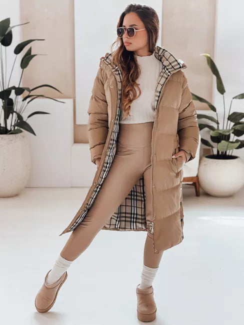 Moteriška žieminė rudos spalvos striukė Bren