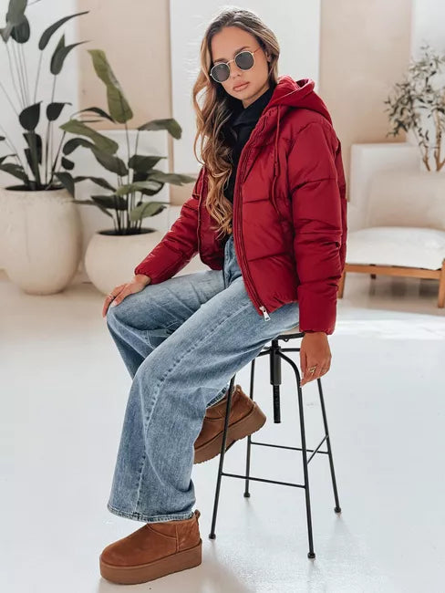 Moteriška raudonos spalvos striukė Glam