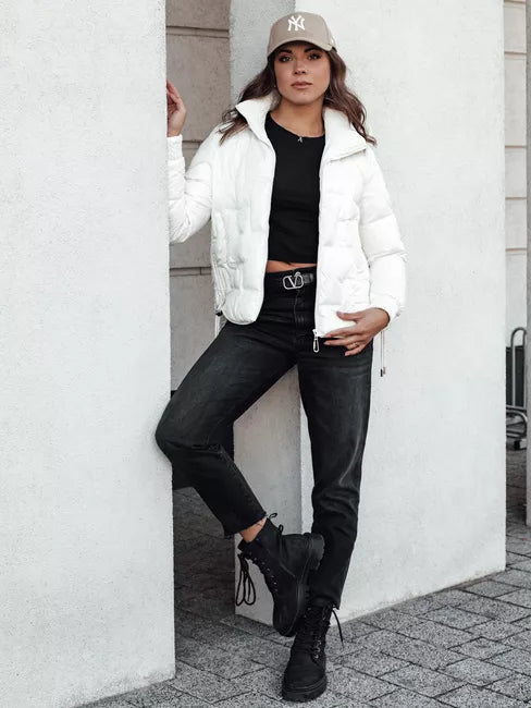 Moteriška balta žieminė striukė Warm