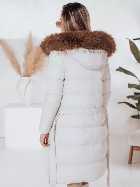 Moteriška žieminė balta striukė Bela