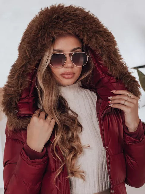 Moteriška žieminė raudona striukė Bela