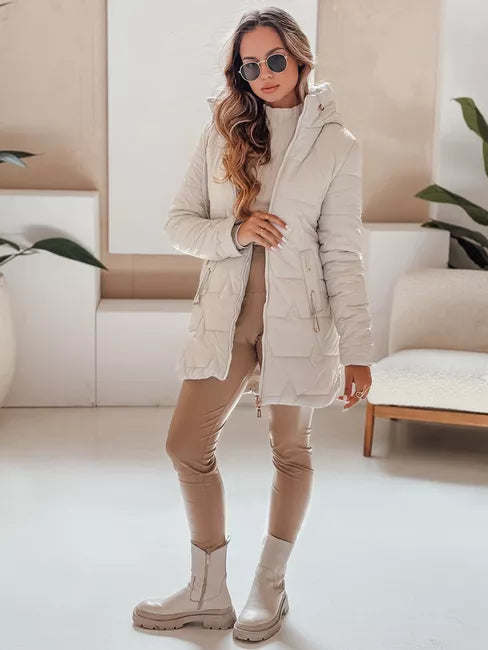 Moteriška šviesiai pilka žieminė striukė Tango