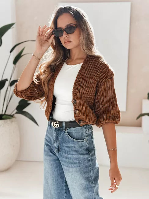 Moteriškas rudas megztinis Lorel