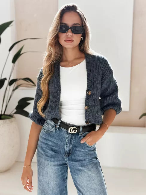 Moteriškas mėlynas megztinis Lorel