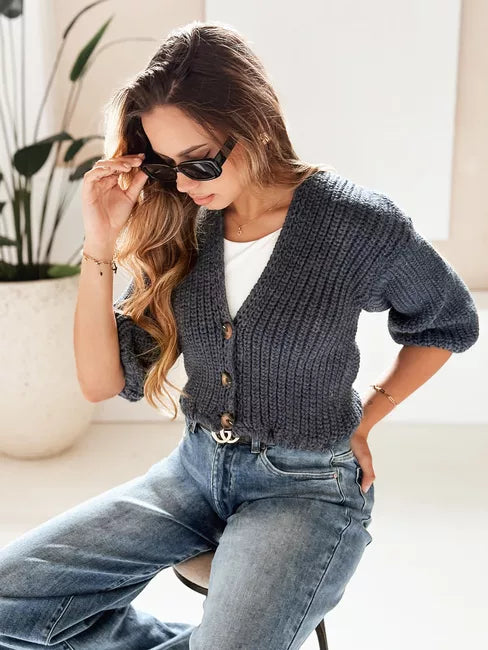 Moteriškas mėlynas megztinis Lorel