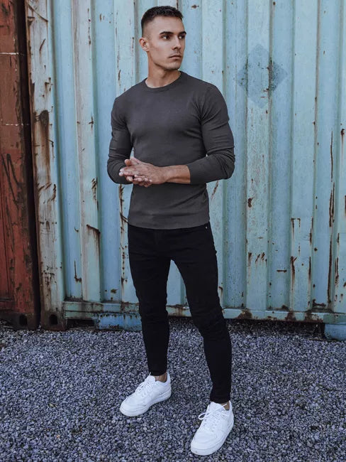 Vyriškas tamsiai mėlynas megtinis Mika