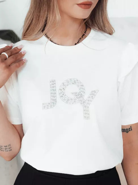 Moteriški balti marškinėliai Joy