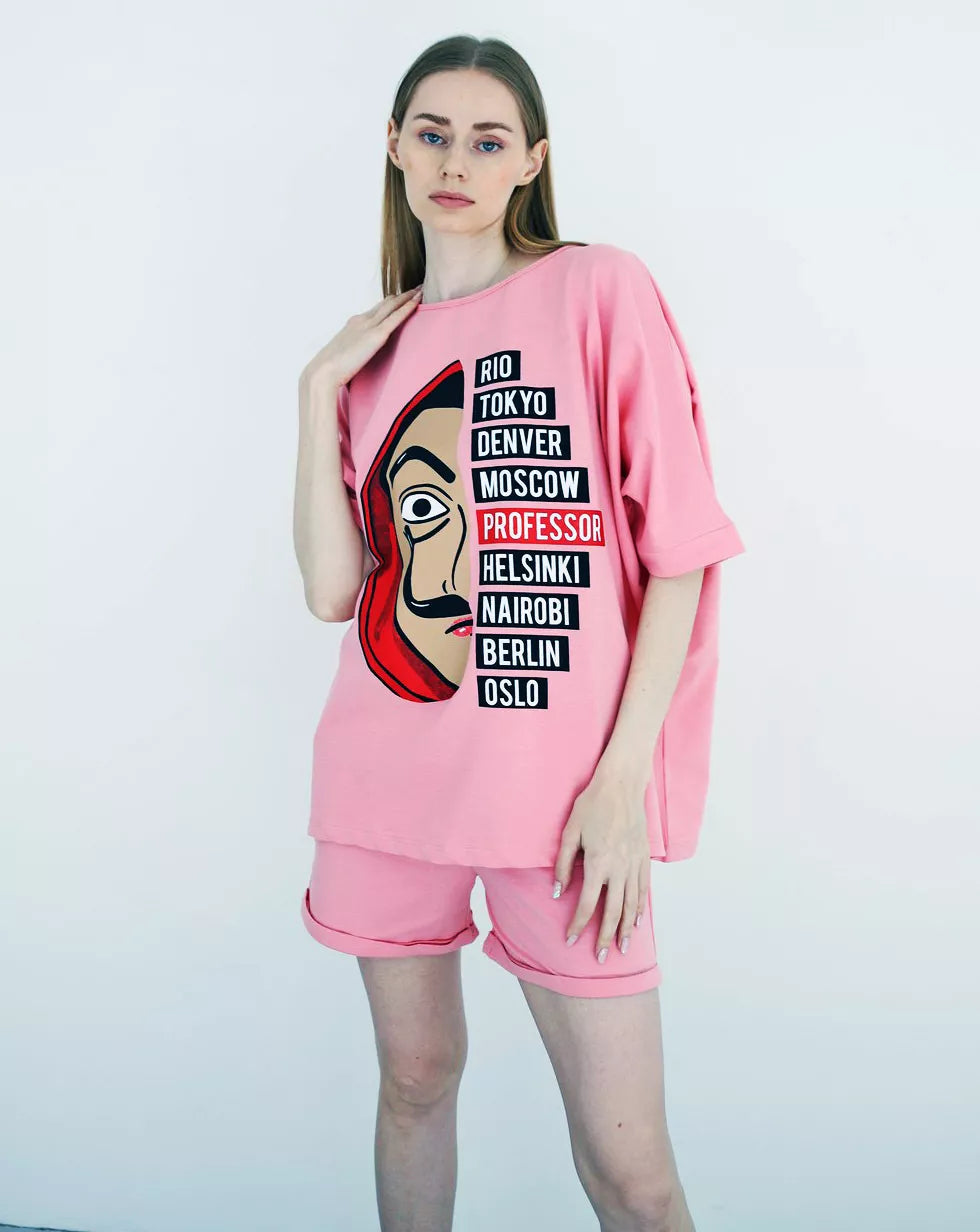 Rožinis moteriškas komplektas Vendetta