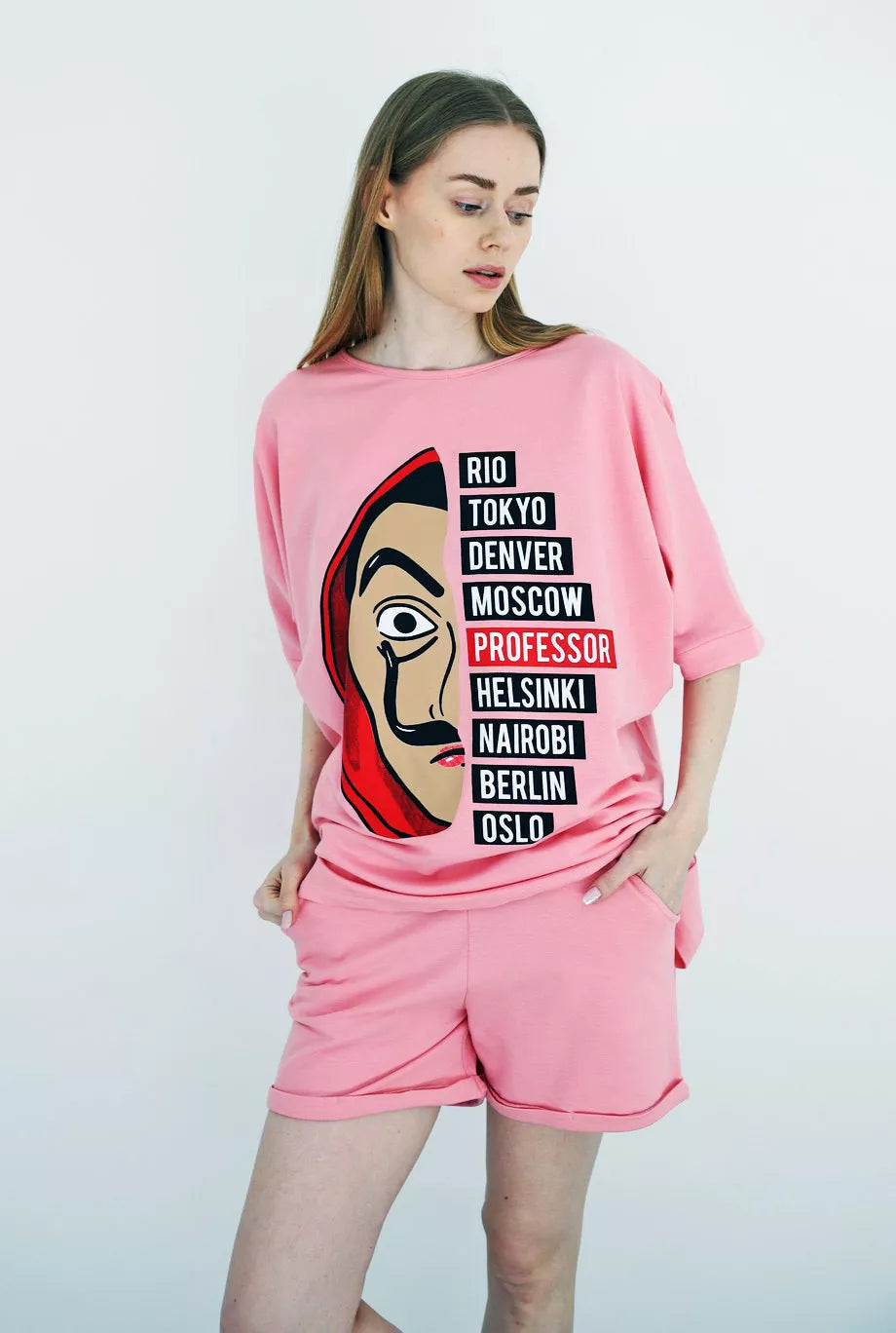 Rožinis moteriškas komplektas Vendetta