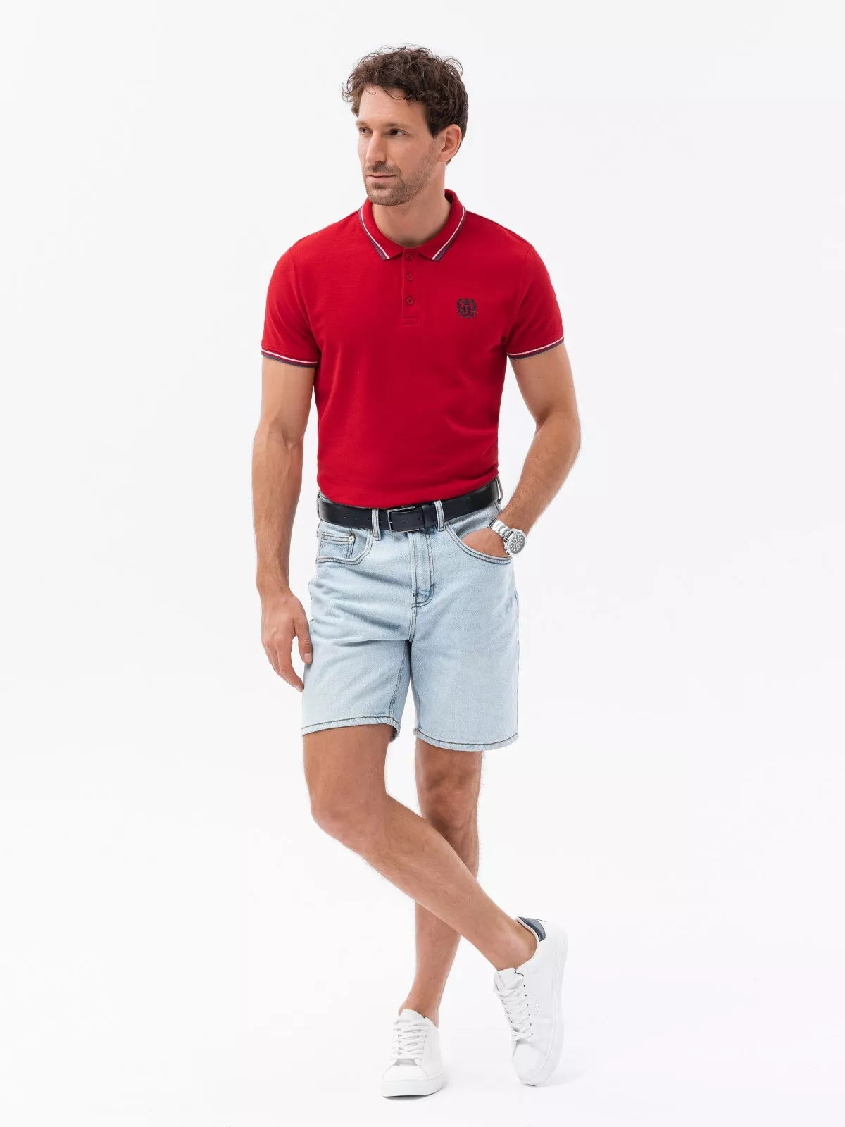 Raudoni polo marškinėliai Karol