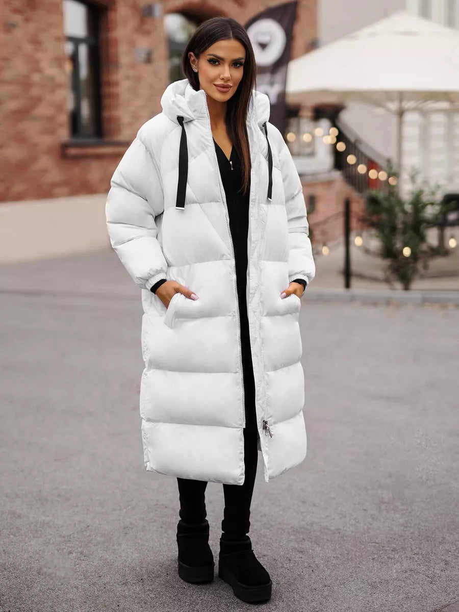 Moteriškas baltos spalvos paltas Izabel