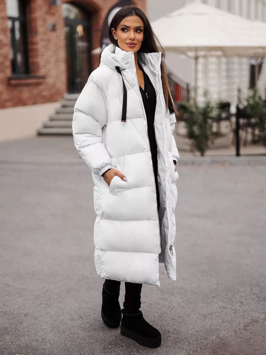 Moteriškas baltos spalvos paltas Izabel