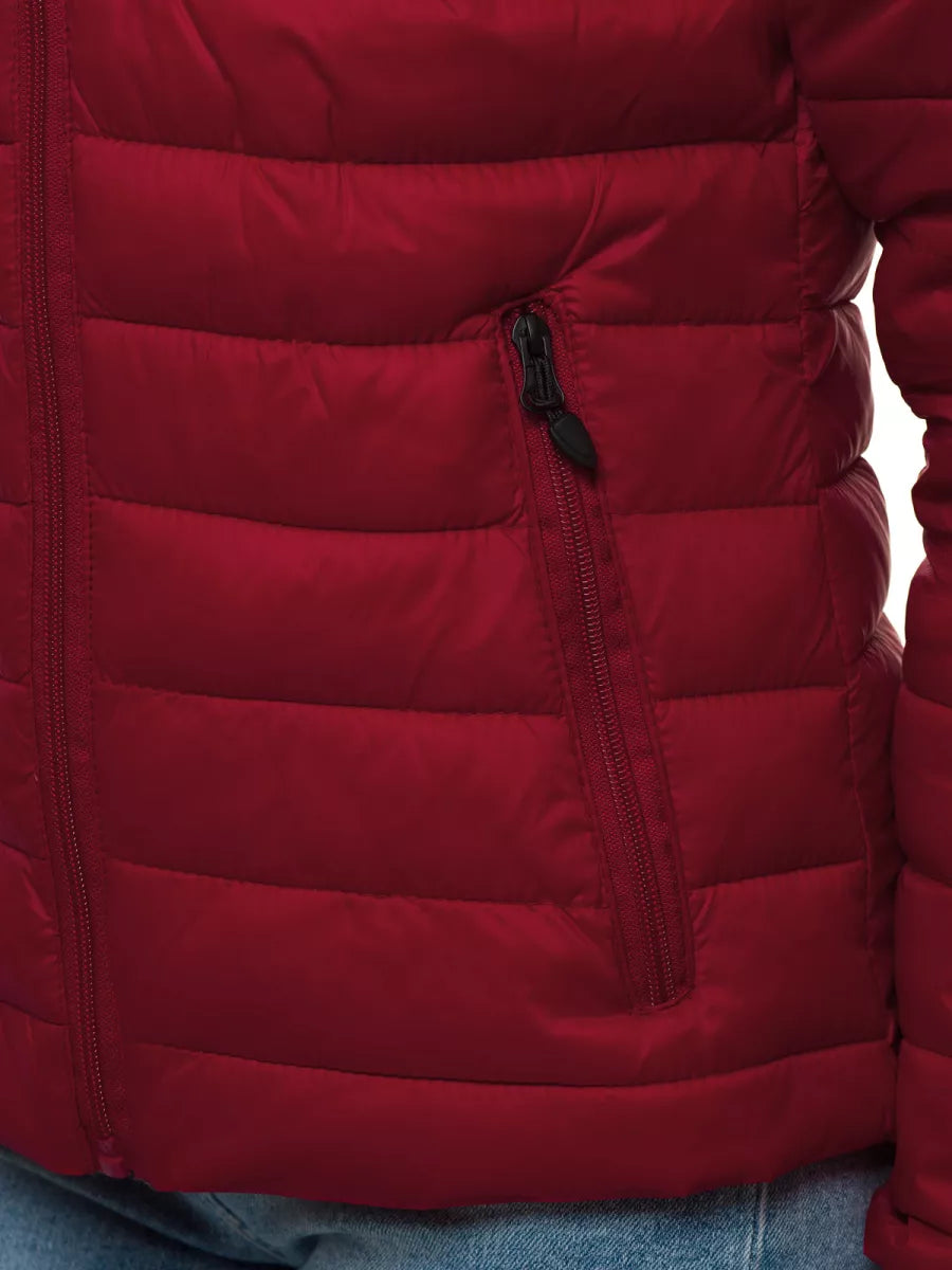 Bordo spalvos moteriška pavasarinė striukė Doli