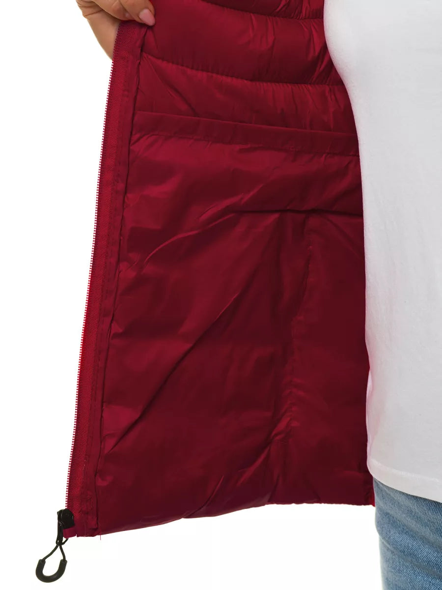 Bordo spalvos moteriška pavasarinė striukė Doli