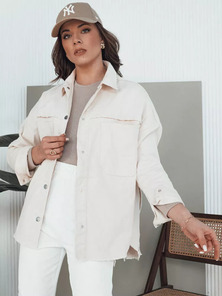 Moteriškas džinsinis rusvas švarkas Damira