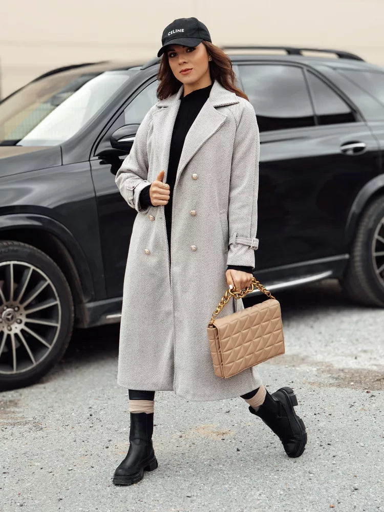 Moteriška rusvos spalvos paltas Cameli