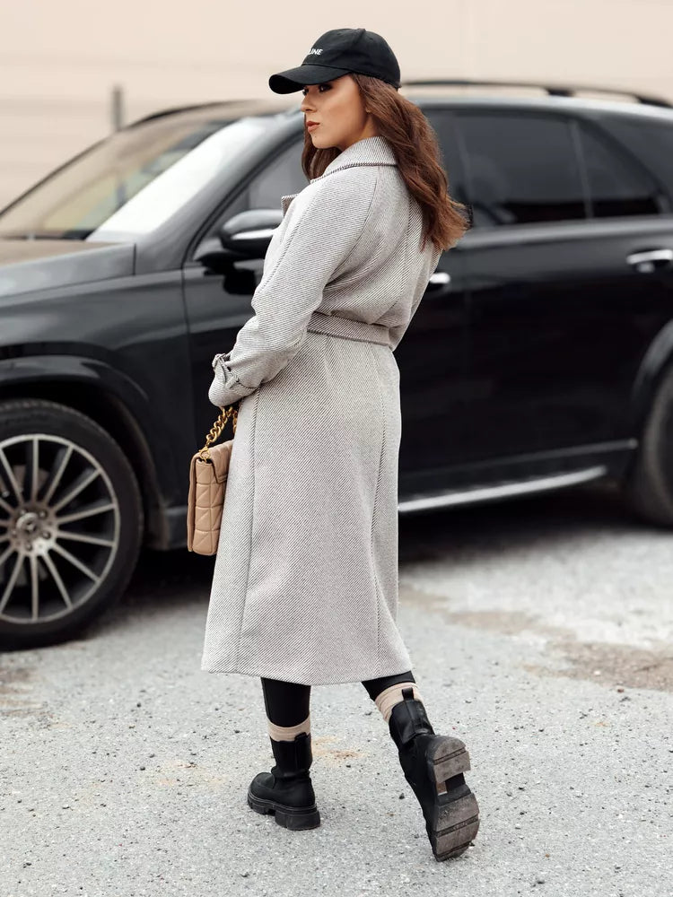 Moteriška rusvos spalvos paltas Cameli