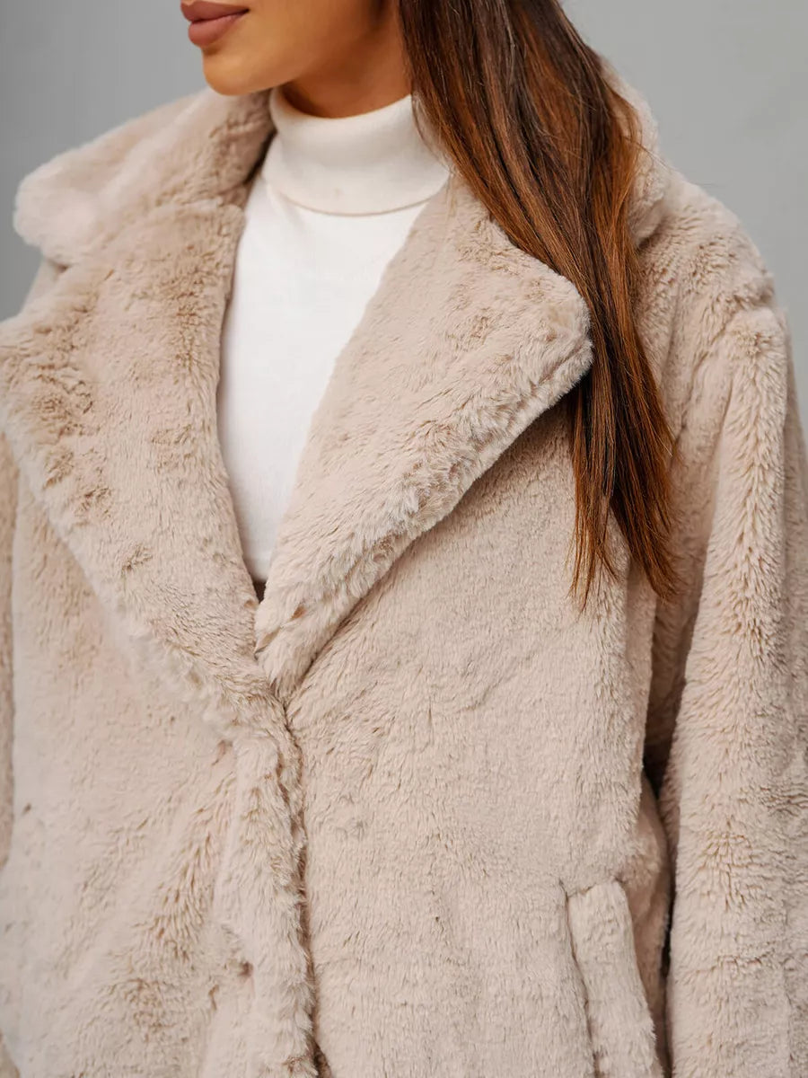 Moteriška rusvos spalvos paltas Klara