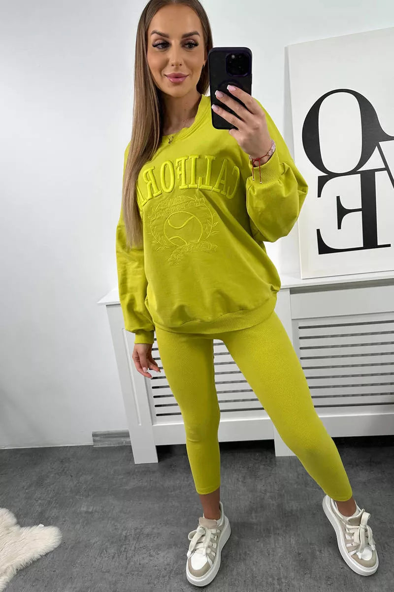 Moteriškas geltonas komplektas California