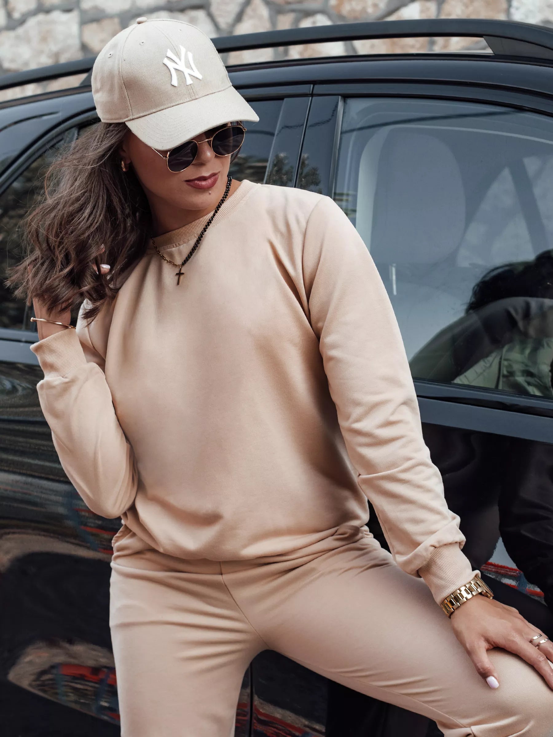 Moteriškas šviesiai rudas komplektas Milin