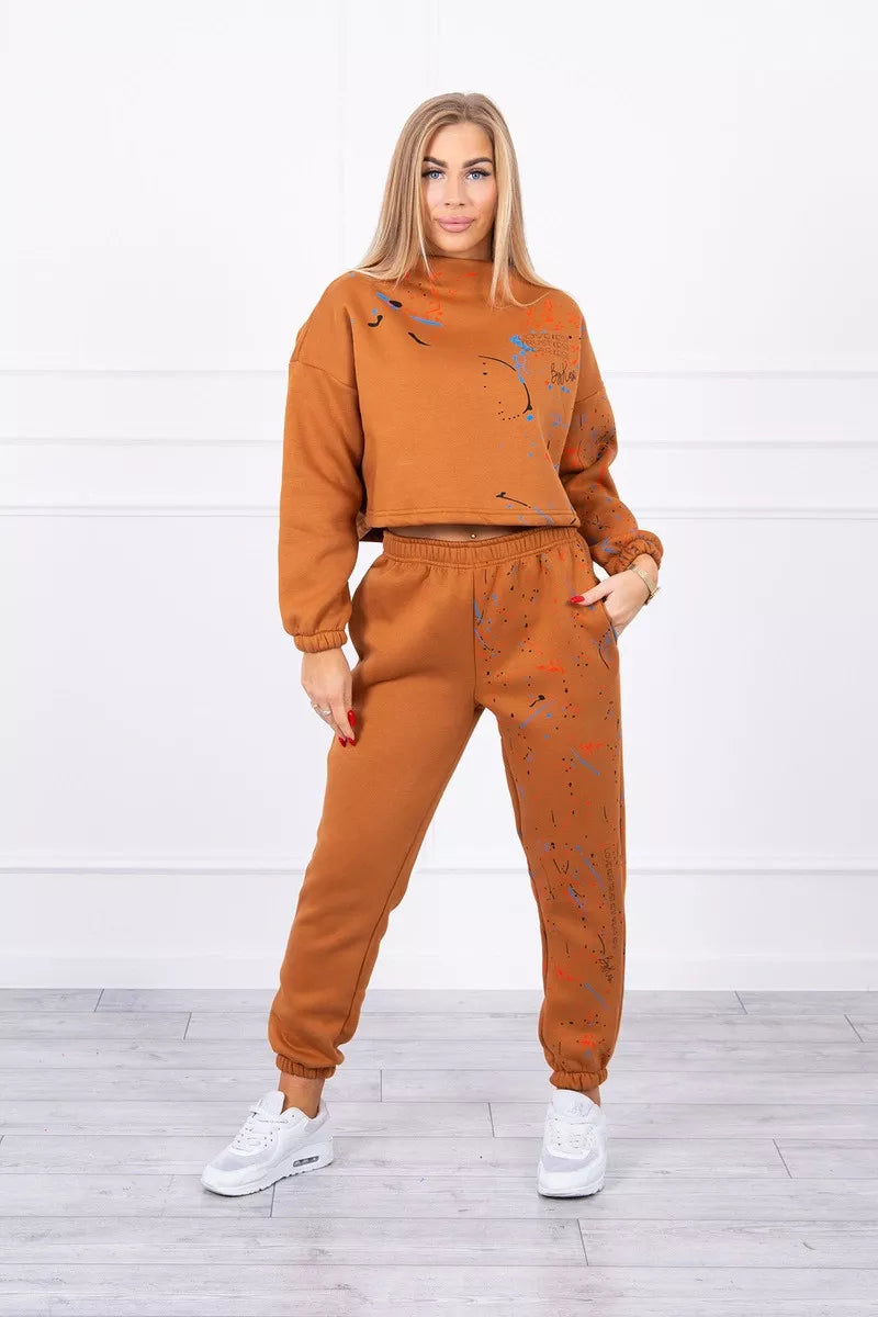 Moteriškas ryškios rudos spalvos komplektas Splash