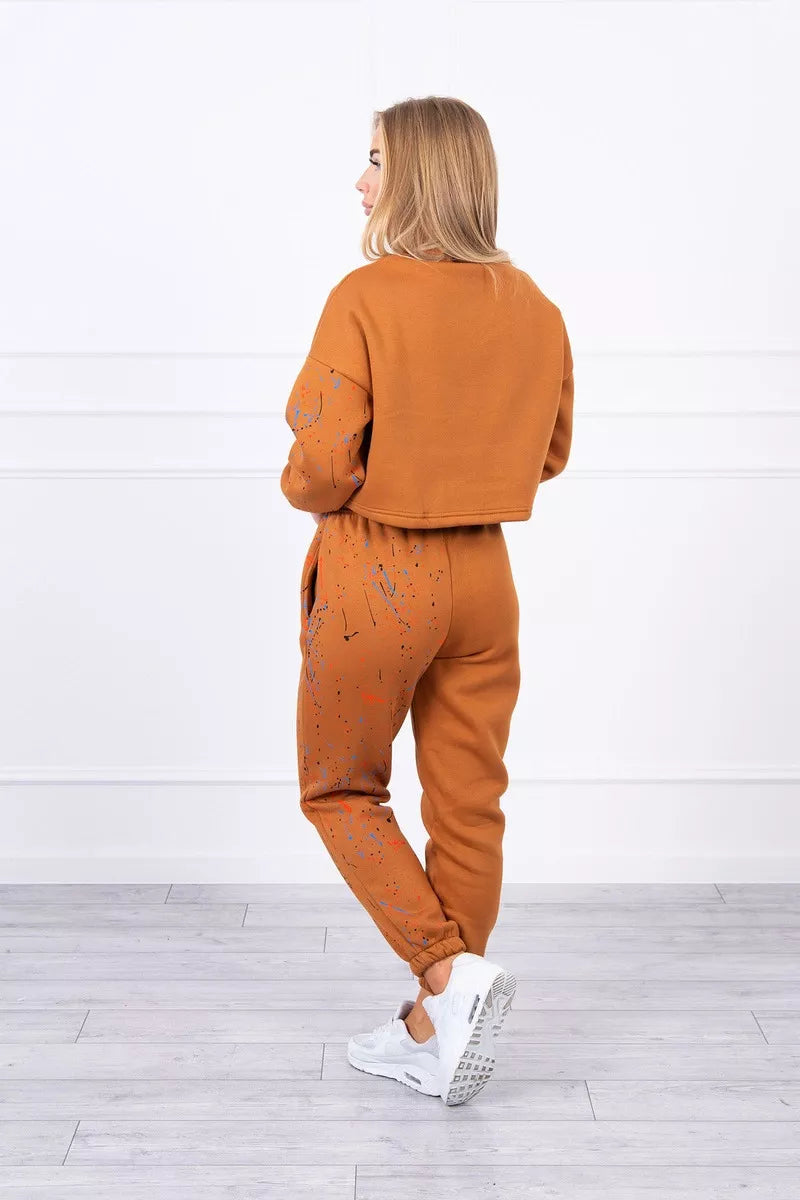 Moteriškas ryškios rudos spalvos komplektas Splash