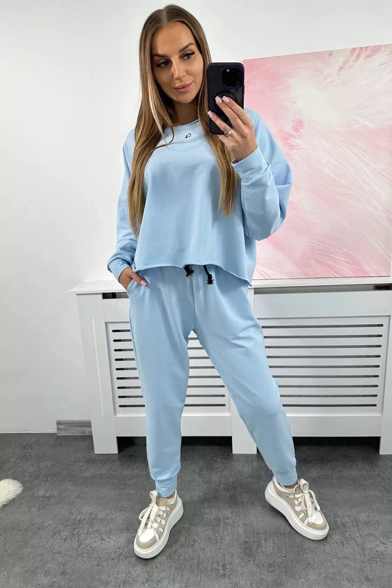 Moteriškas šviesiai mėlynas komplektas Evoli
