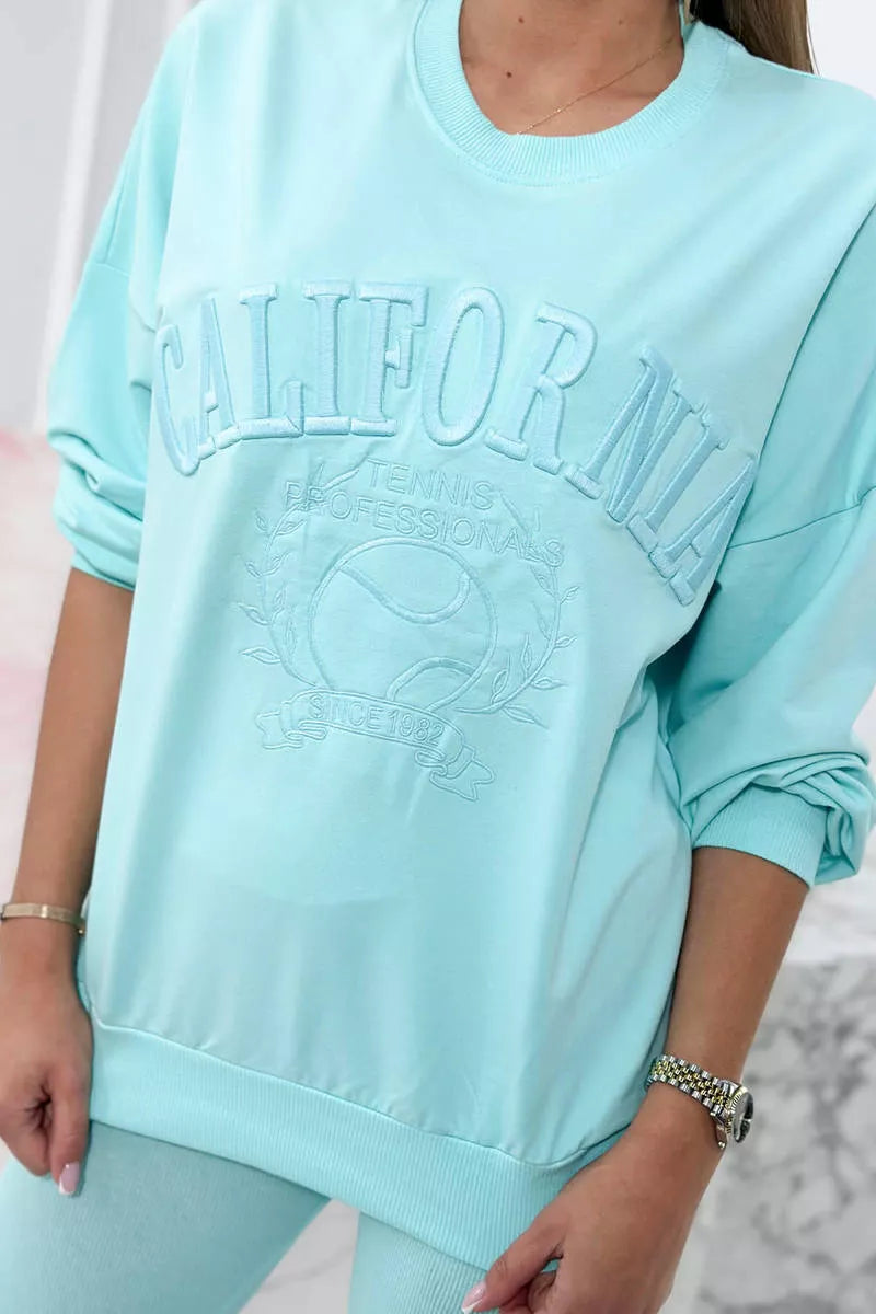 Moteriškas mėtinės spalvos komplektas California