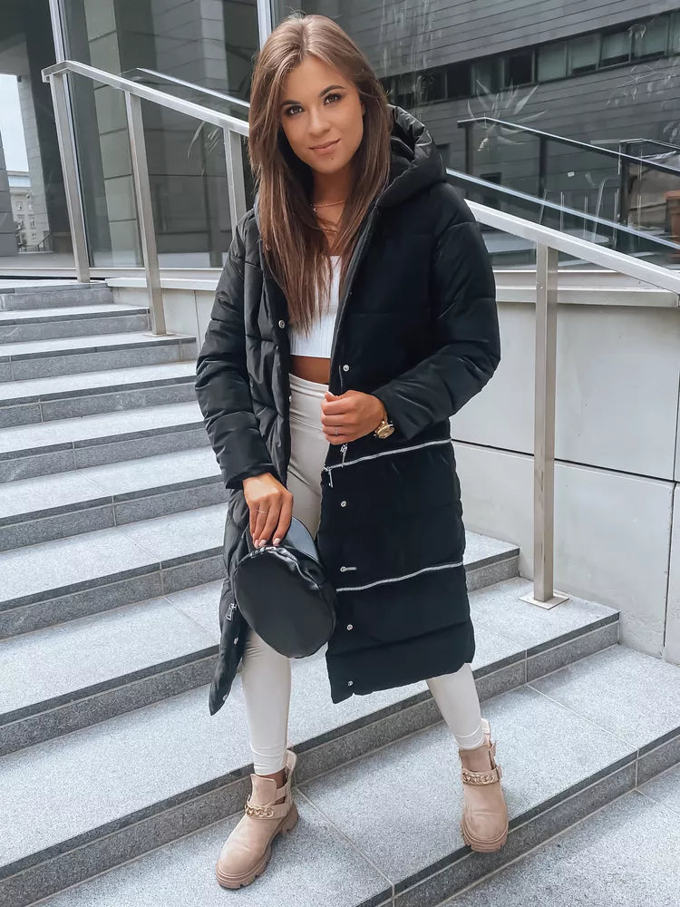 Moteriška juoda žieminė striukė Diane