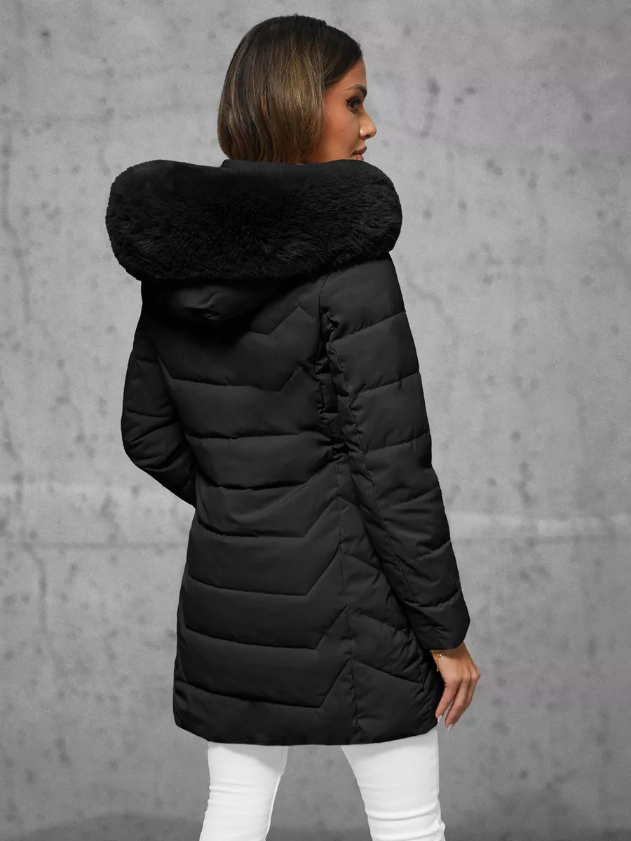 Juoda moteriška žieminė striukė Tamira