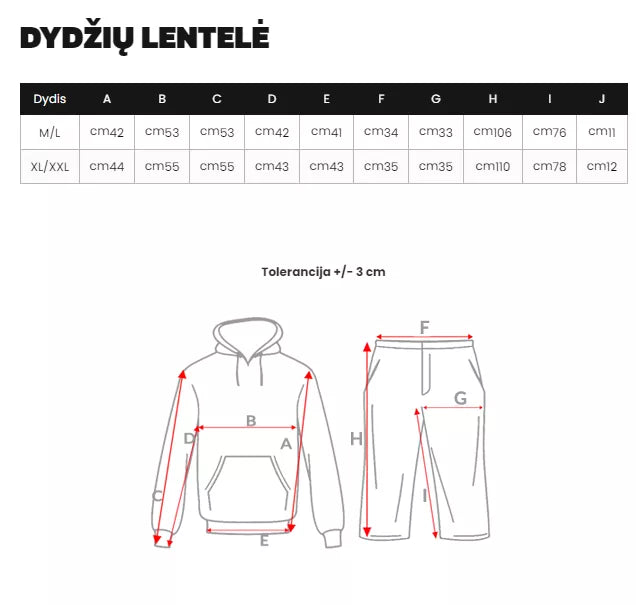 Moteriškas juodas laisvalaikio komplektas Tiny