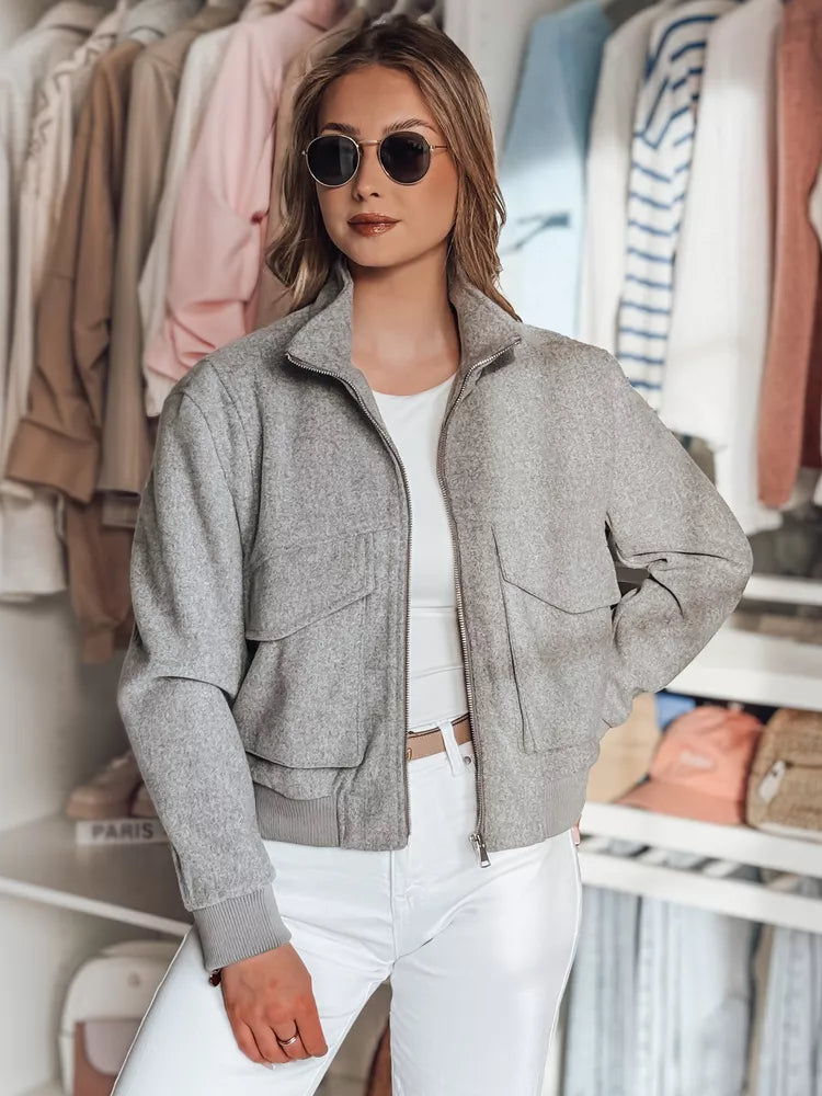 Pilka moteriška oversize bomber striukė Milina