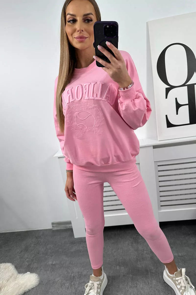 Moteriškas rausvas komplektas California