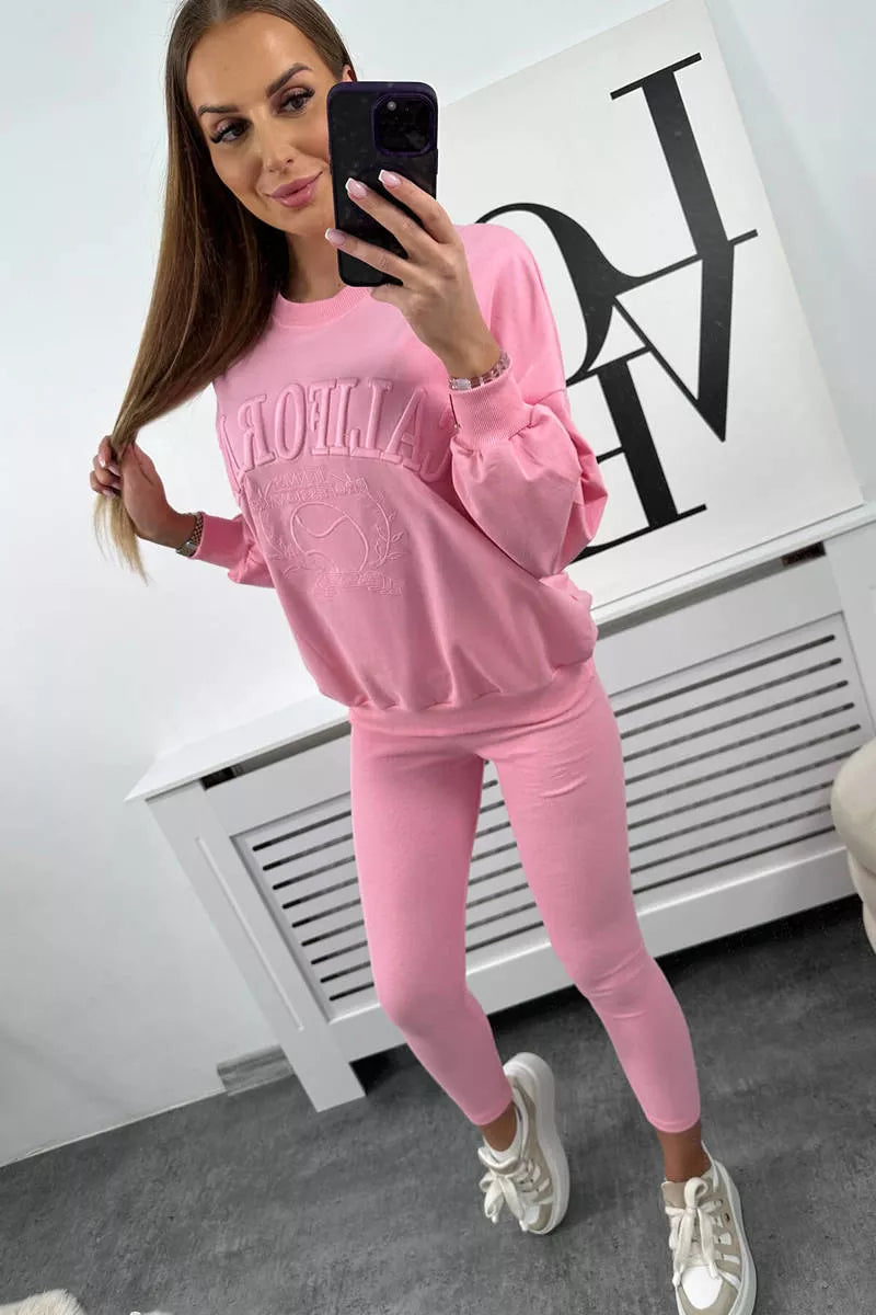 Moteriškas rausvas komplektas California