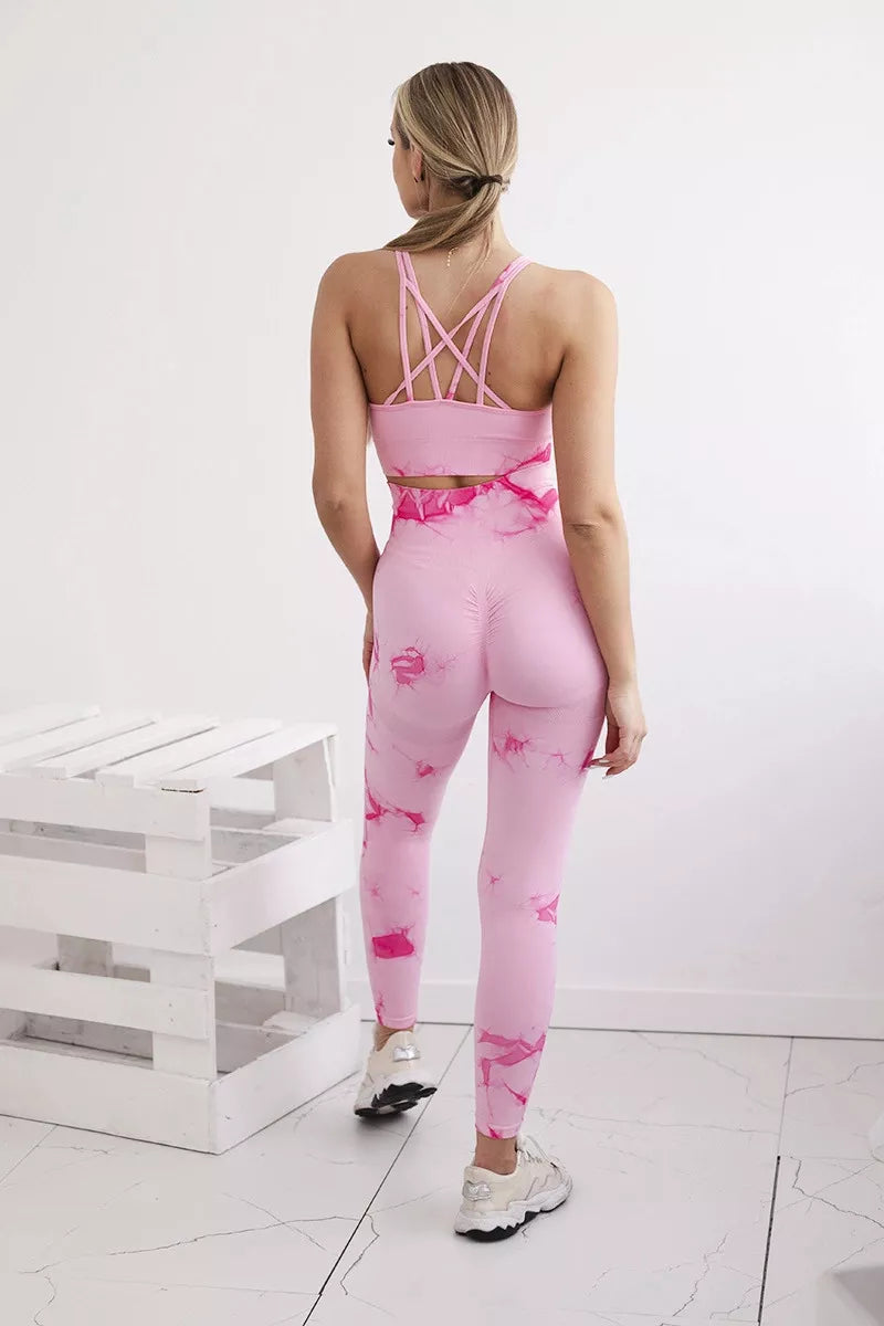 Moteriškas rožinis komplektas Push Up