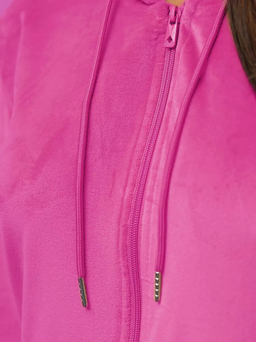 Moteriškas rožinis veliūrinis komplektas Softi