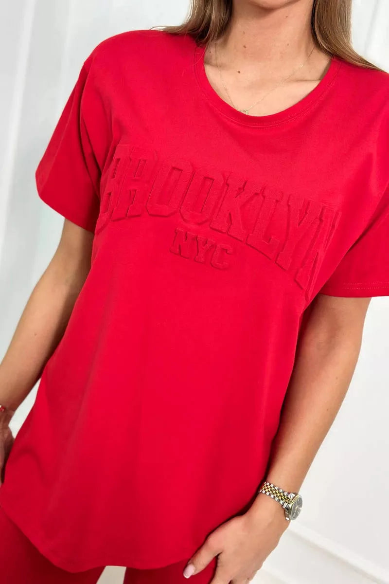 Moteriškas raudonas komplektas Korina