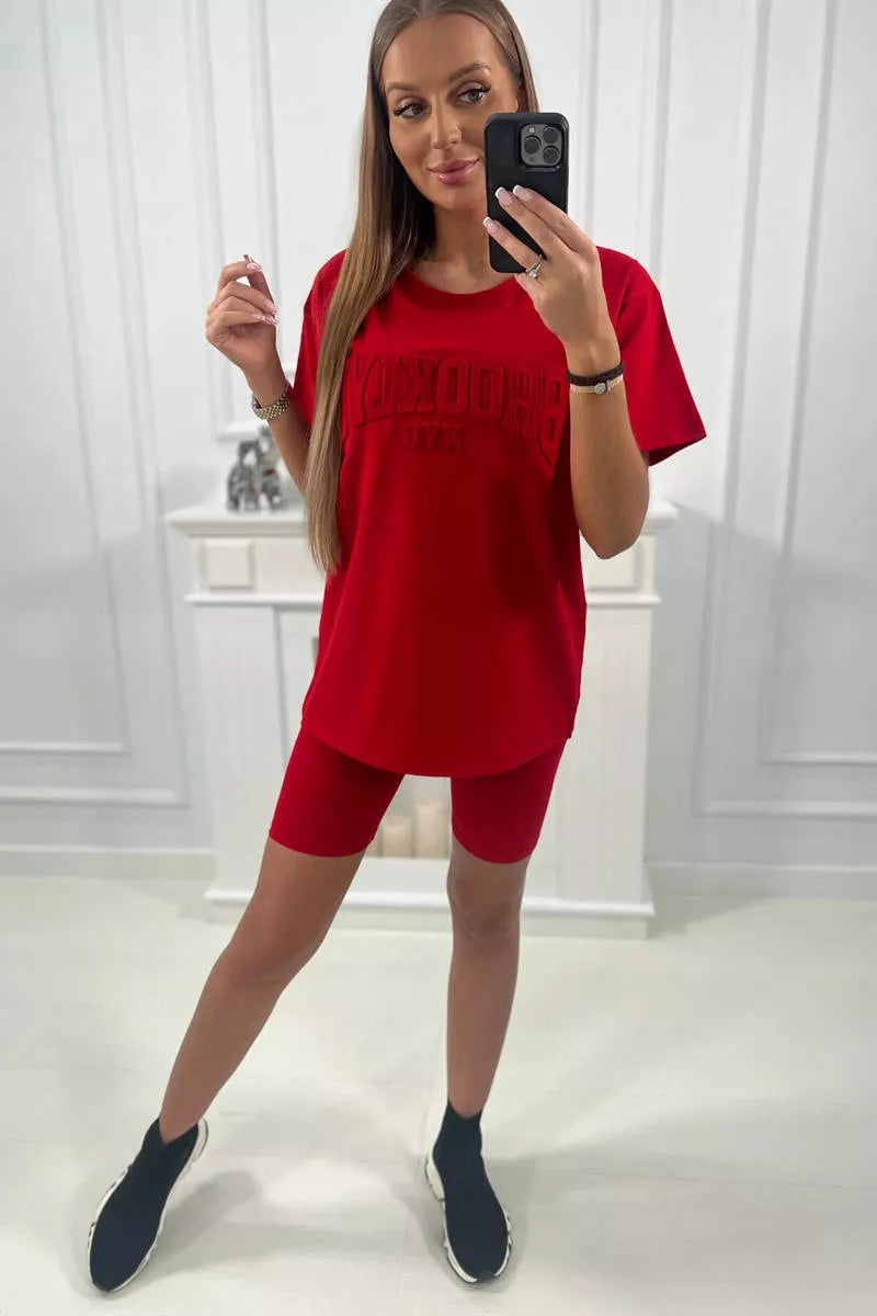 Moteriškas raudonas komplektas Korina