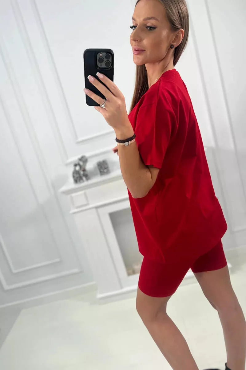 Moteriškas raudonas komplektas Korina